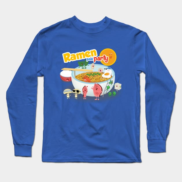 Ramen Pool Party Long Sleeve T-Shirt by hammyclasing